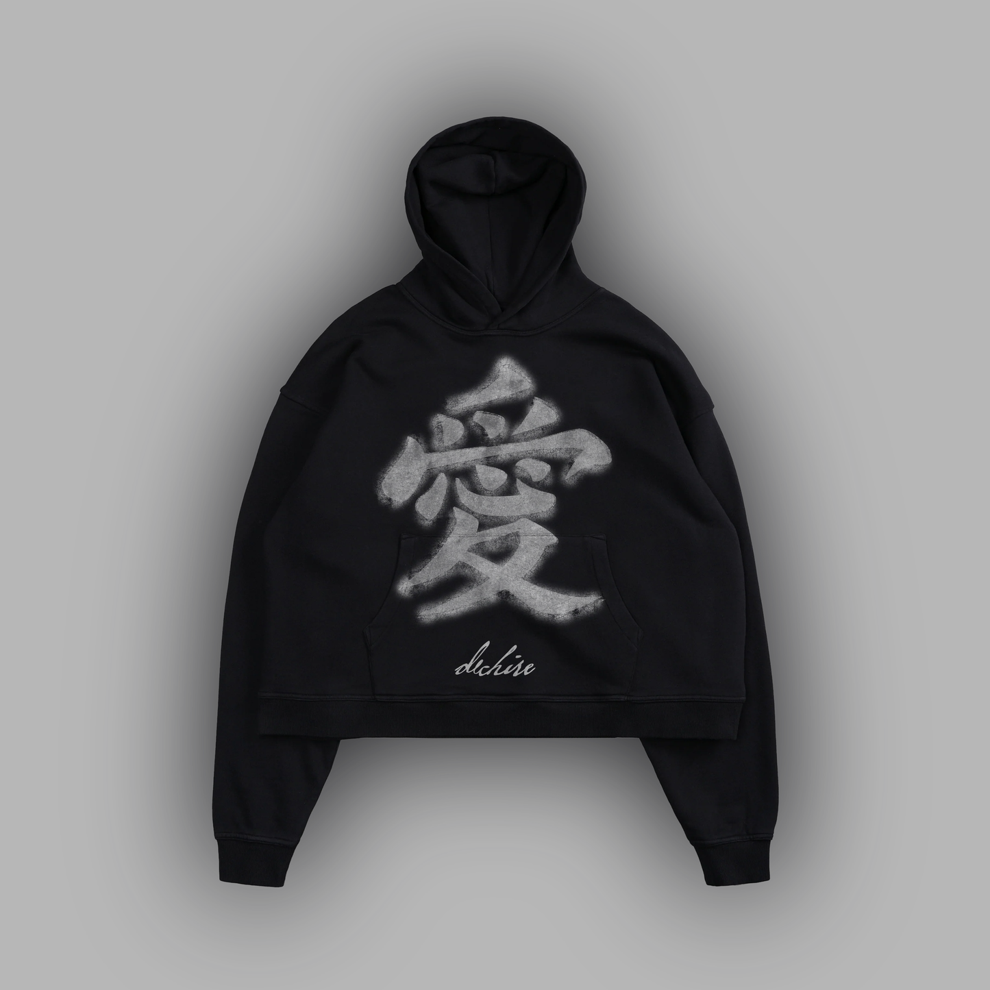 GAARA OF THE SAND "LIMITED" BOX CUT HOODIE IN CHARCOAL