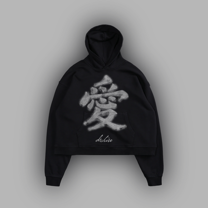 GAARA OF THE SAND "LIMITED" BOX CUT HOODIE IN CHARCOAL