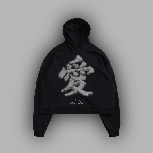 GAARA OF THE SAND "LIMITED" BOX CUT HOODIE IN CHARCOAL