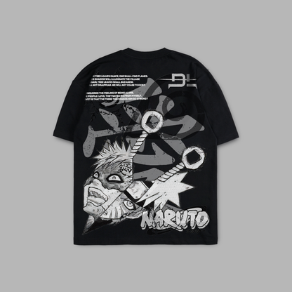 LEAF & SAND 'SOA24' 6oz OVERSIZED TEE IN BLACK