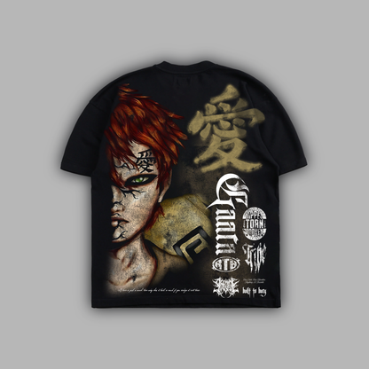 GAARA OF THE SAND 'LIMITED' OVERSIZED TEE IN BLACK