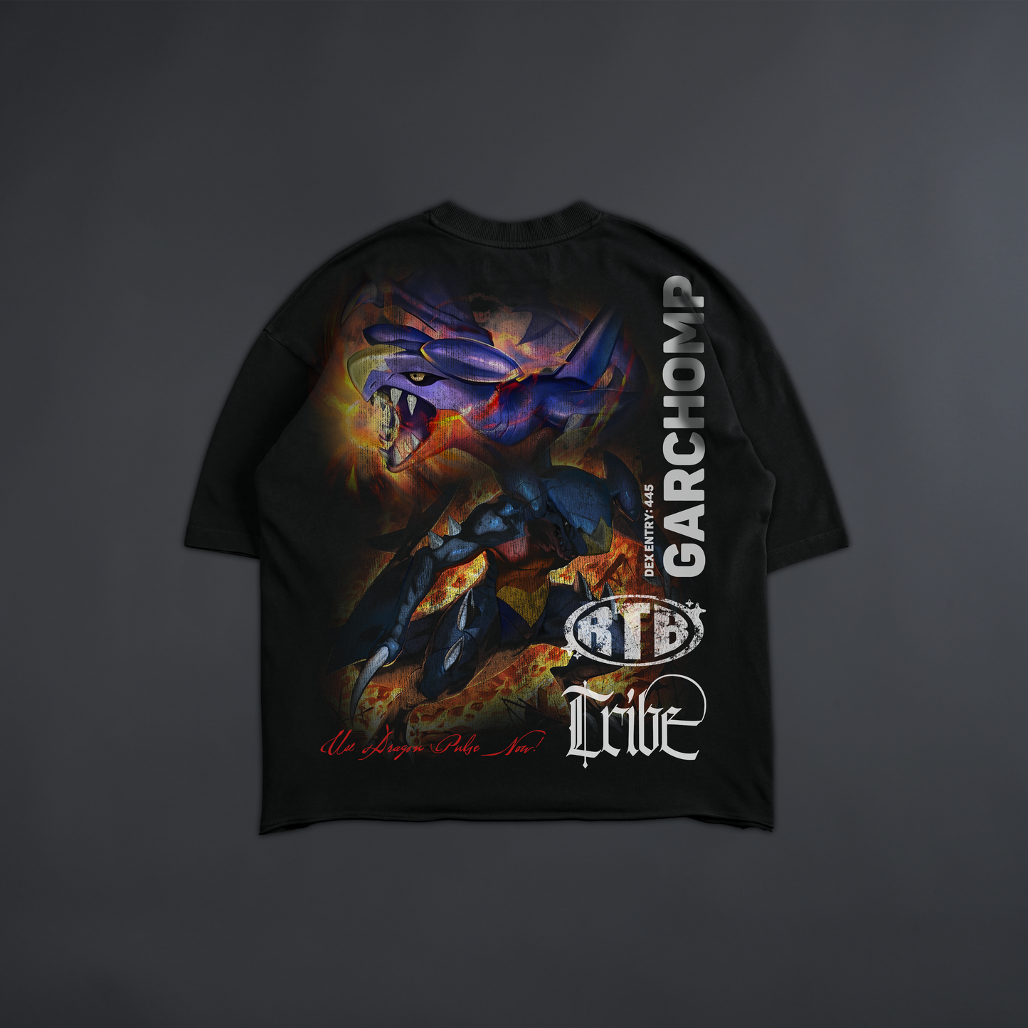GARCHOMP & CYNTHIA 'LIMITED' DL:MADE RAW HEM OVERSIZED TEE