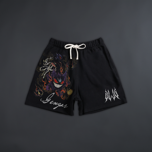 GENGAR & THE GHOSTS 7" LOUNGE SHORTS IN BLACK