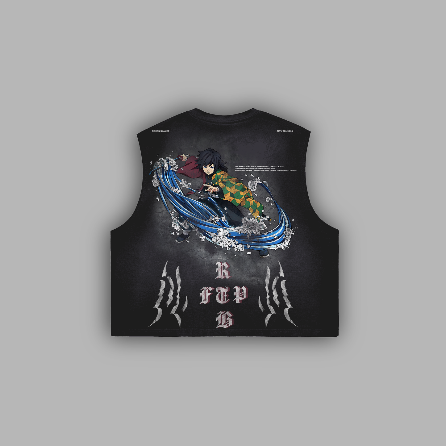 WATER HASHIRA '1 OF 50' BOXY WASHED MUSCLE TANK