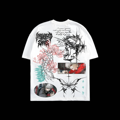 BLACK REAPER | KEN KANEKI 'LIMITED' OS TEE IN WHITE