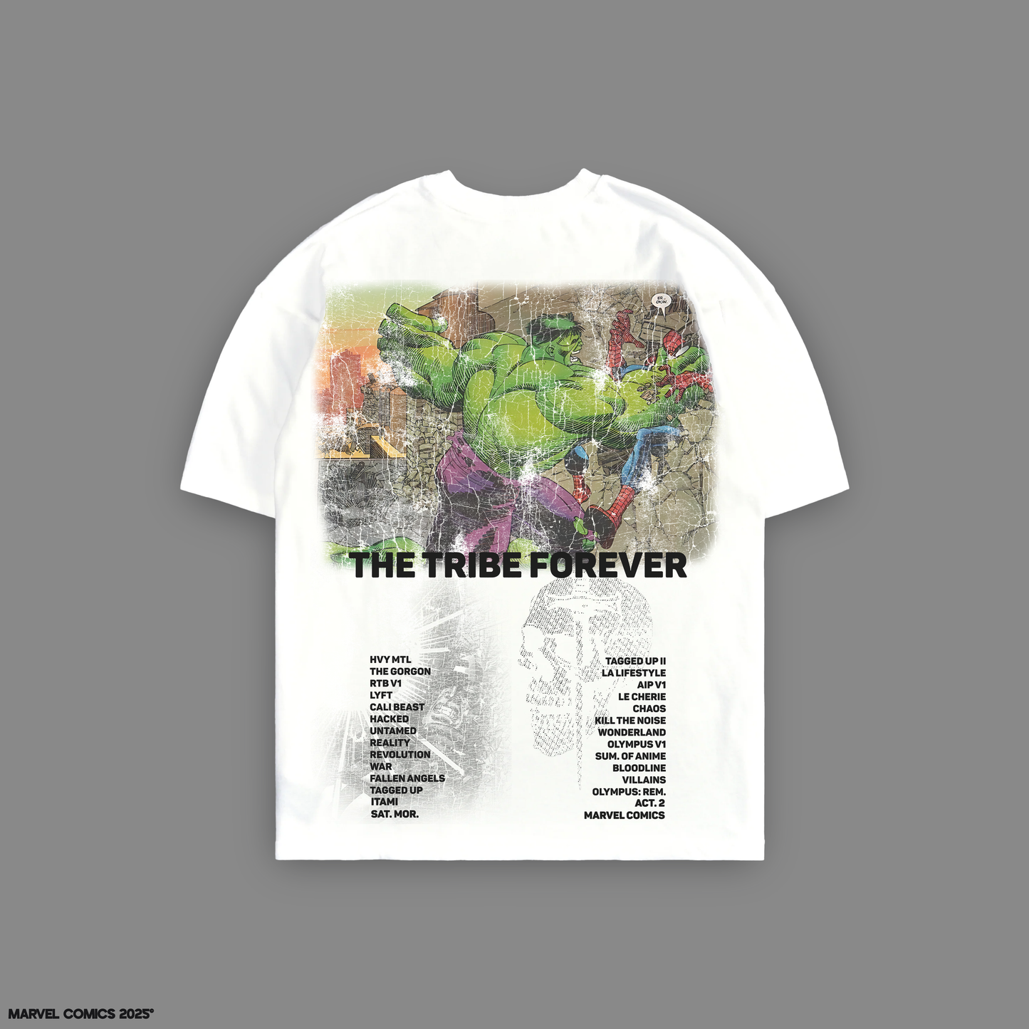 HULK! SMASH! 'LIMITED' 10oz OVERSIZED TEE IN WHITE