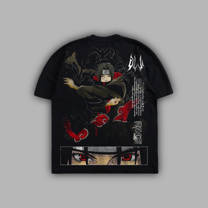 ITACHI UCHIHA 'LIMITED' OVERSIZED TEE IN BLACK