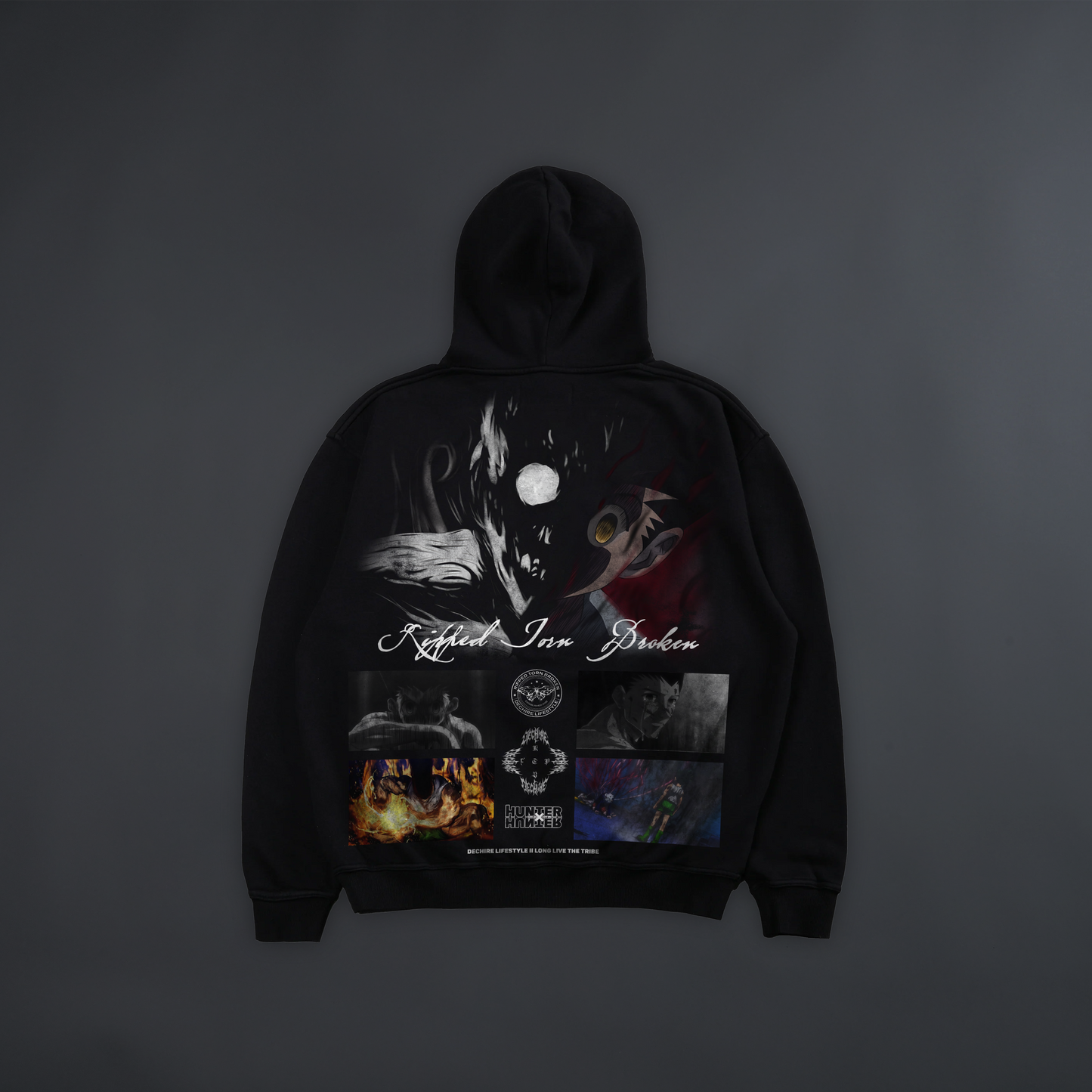GON FREECSS: RAGE!!! '1 OF 100' 4060 TERRY HOODIE IN MIDNIGHT