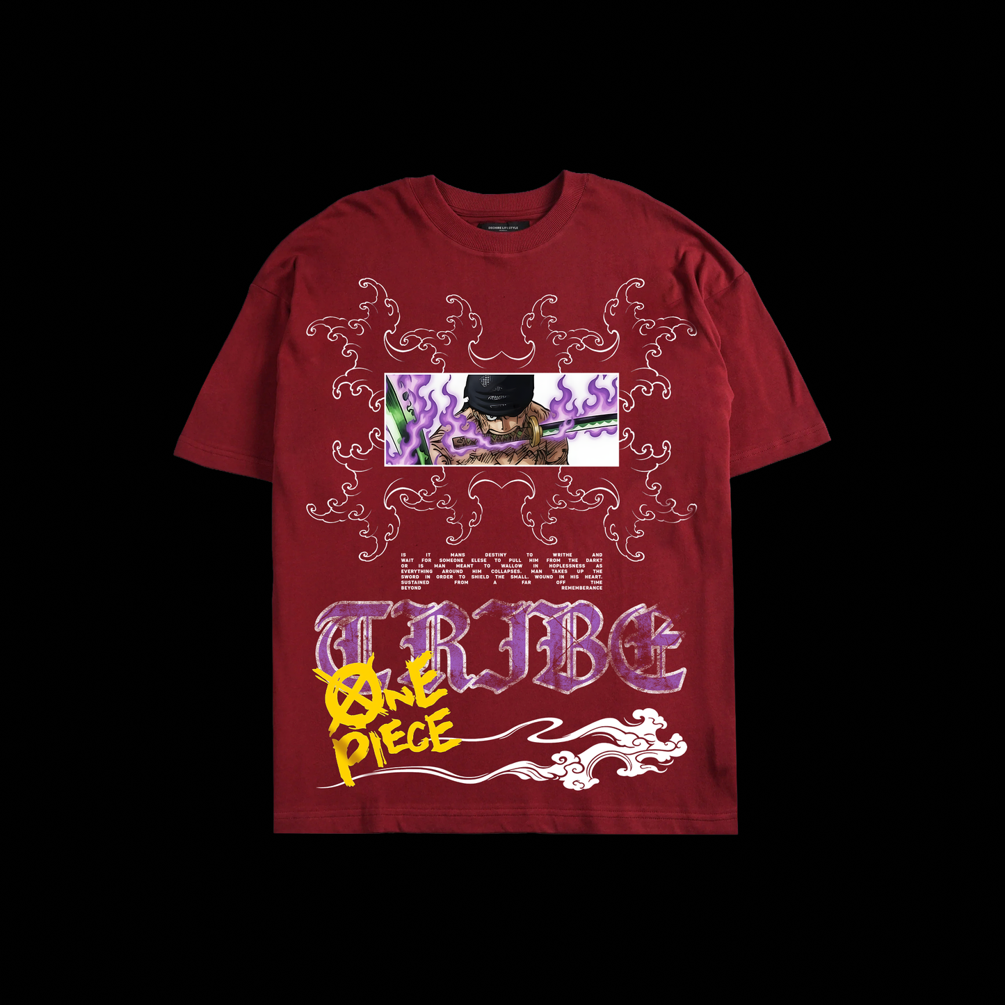 ZORO | kaizoku-gari 'LIMITED' OS TEE IN BLACK & BLOOD RED