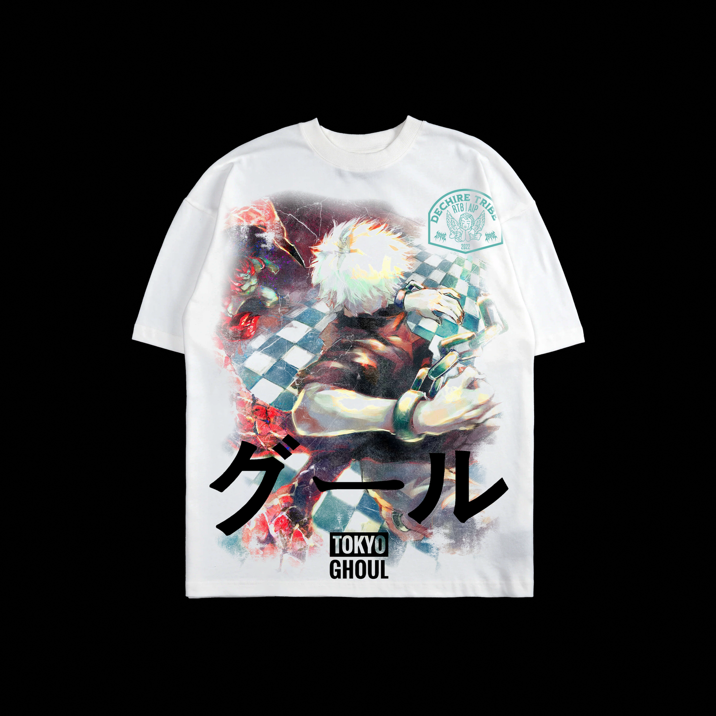 BLACK REAPER | KEN KANEKI 'LIMITED' OS TEE IN WHITE