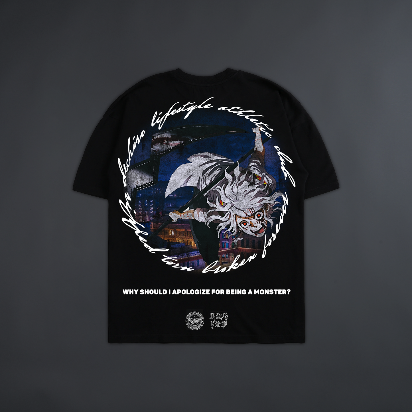 JUUZOU: THE REAPER 'LIMITED' OVERSIZED TEE IN BLACK