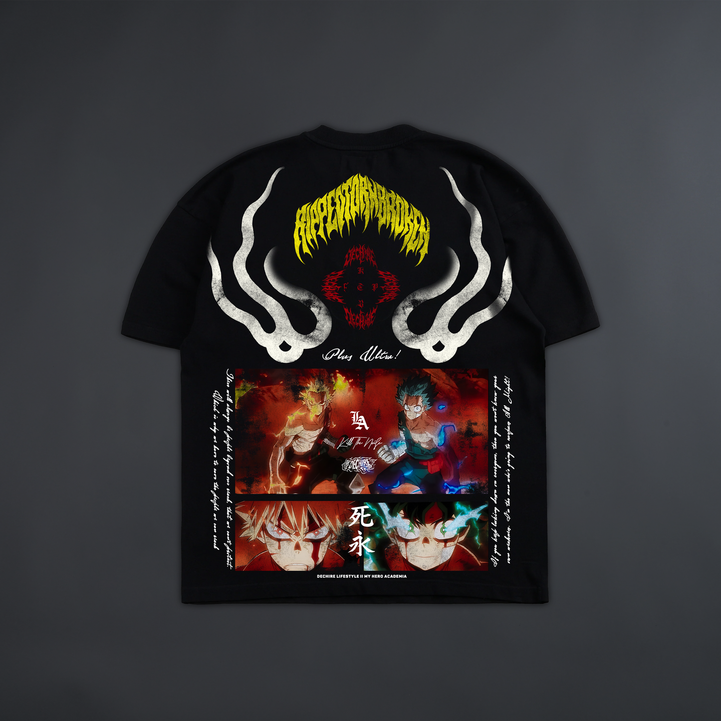 KATSUKI & IZUKU 'LIMITED' OVERSIZED TEE IN BLACK