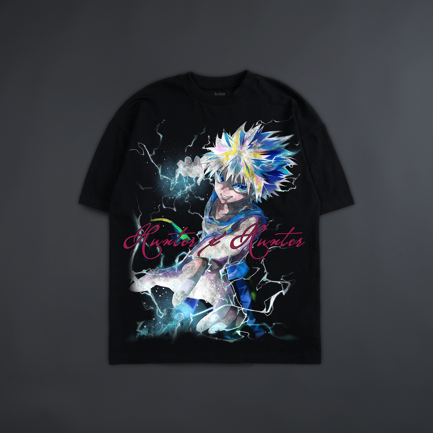 KILLUA: ELECTRIC NEN 'LIMITED' OVERSIZED TEE IN BLACK