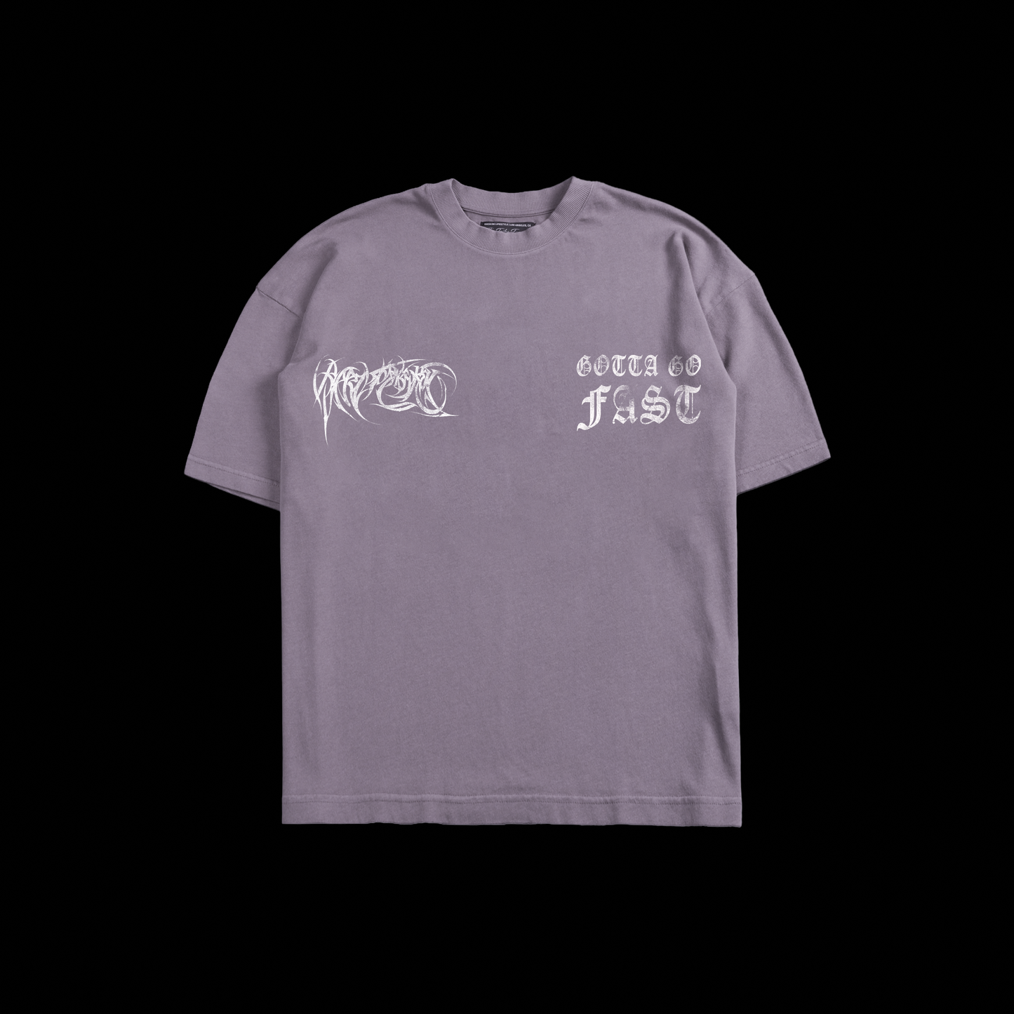 GOTTA GO FAST! 'LIMITED' OS TEE IN FROST BLUE & MAUVE PURPLE