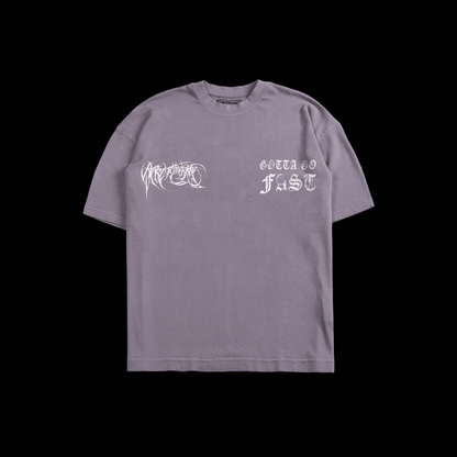 GOTTA GO FAST! 'LIMITED' OS TEE IN FROST BLUE & MAUVE PURPLE