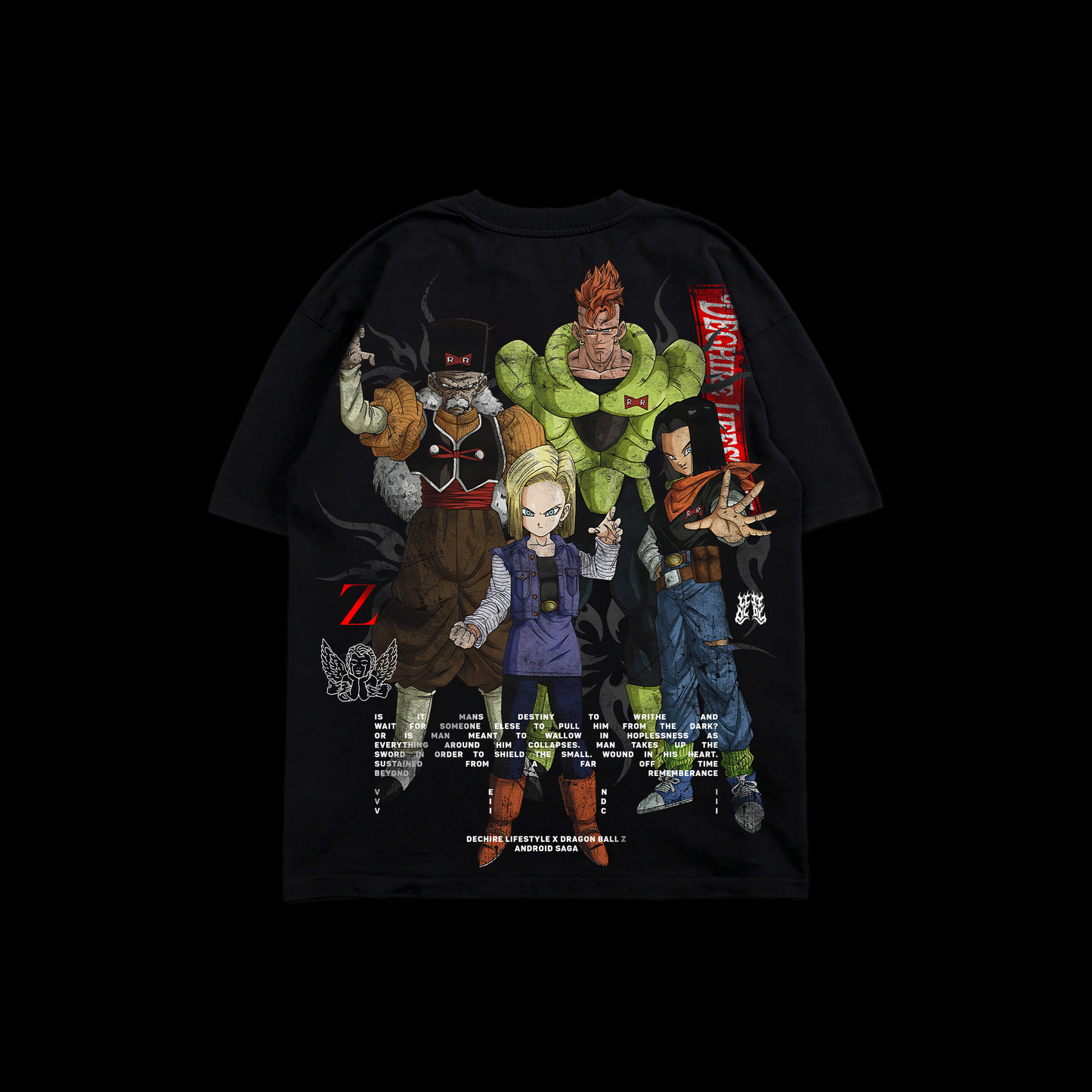 THE ANDROIDS | RED RIBBON ARMY 'LIMITED' OS TEE IN BLACK
