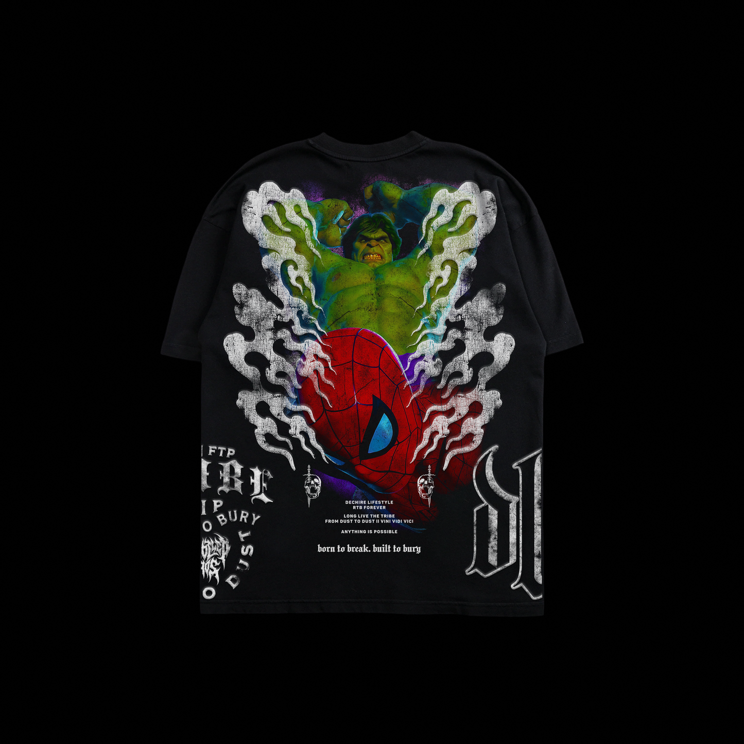 HULK vs. SPIDEY | CLOUD OF DESTRUCTION '1 OF 470' OS TEE IN BLACK