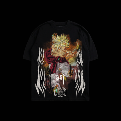 BROLY SSJ '33 YEAR ANNIVERSARY' OS TEE IN BLACK
