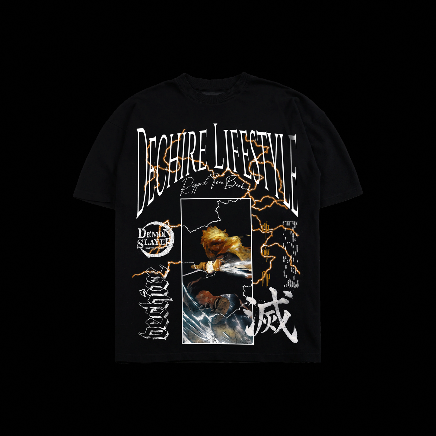 THUNDER & FLASH 'LIMITED' OS TEE IN BLACK