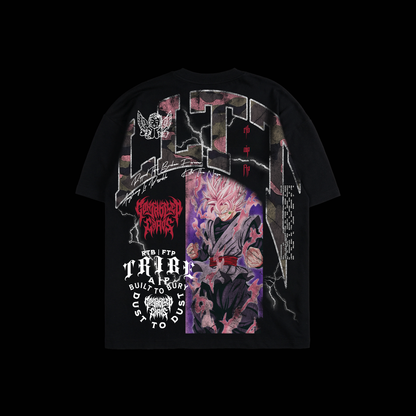 rosé | GOKU BLACK 'STAMPED CAMO SERIES' OS TEE IN BLACK & GRAY