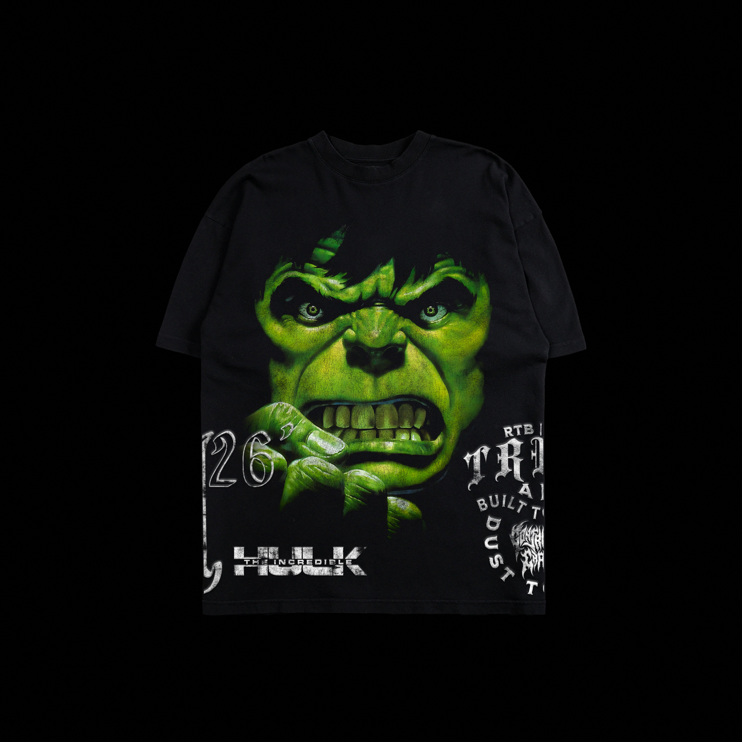 HULK vs. SPIDEY | CLOUD OF DESTRUCTION '1 OF 470' OS TEE IN BLACK
