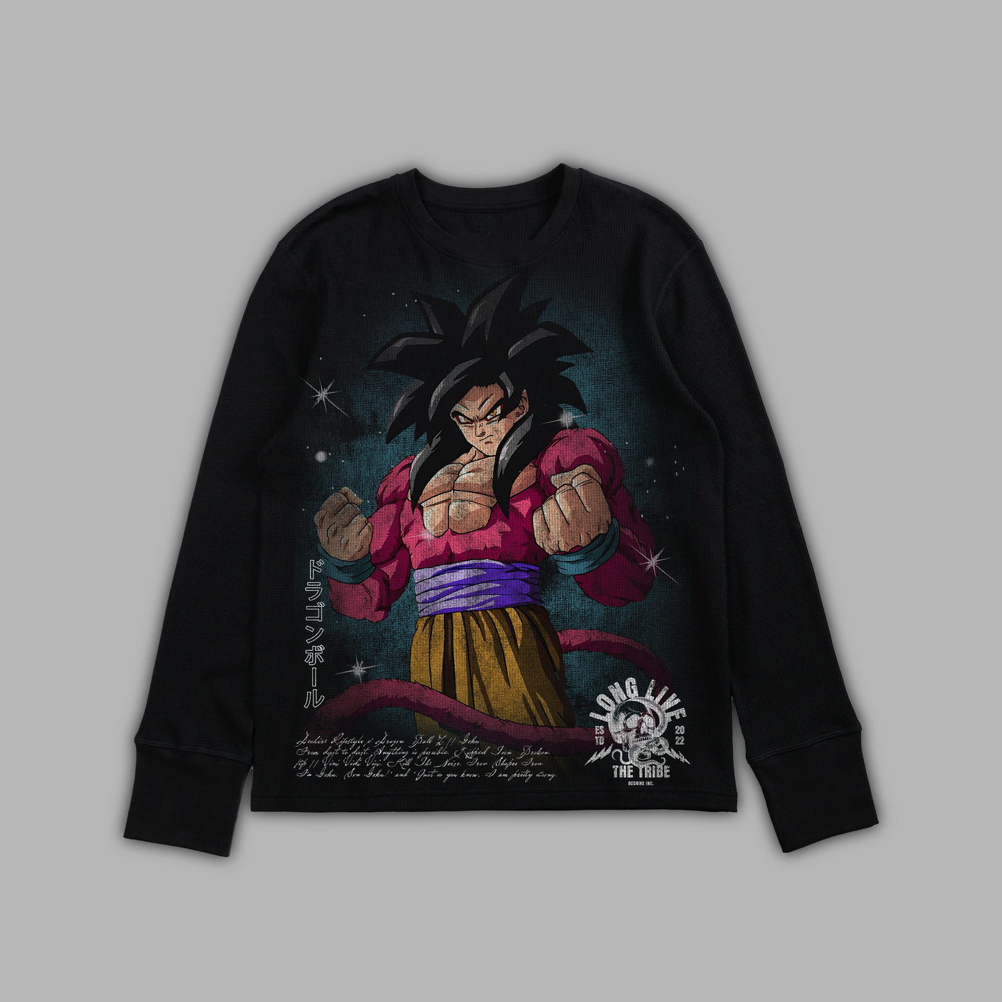 GOKU SS4 '1 OF 50' FOG® x DL® ESSENTIAL LS TEE IN MIDNIGHT