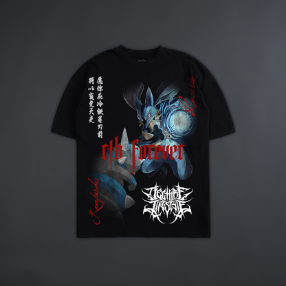 LUCARIO vs. RAMPARDOS 'LIMITED' OVERSIZED TEE IN BLACK