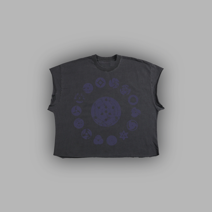 MADARA 'LIMITED' RAW EDGE BOXY MUSCLE TEE IN GRAY