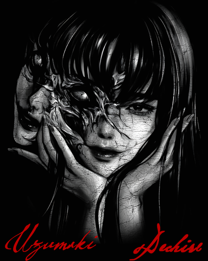 UZUMAKI.. I SEE SPIRALS 'LIMITED' OS TEE IN BLACK
