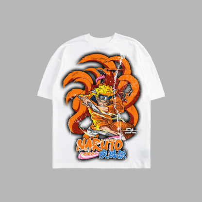 NINE TAILS 'SOA24' 6oz OVERSIZED TEE IN WHITE