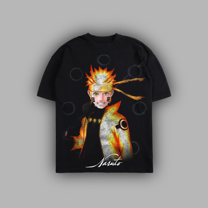 NINE-TAILS CHAKRA 'LIMITED' OVERSIZED TEE IN BLACK