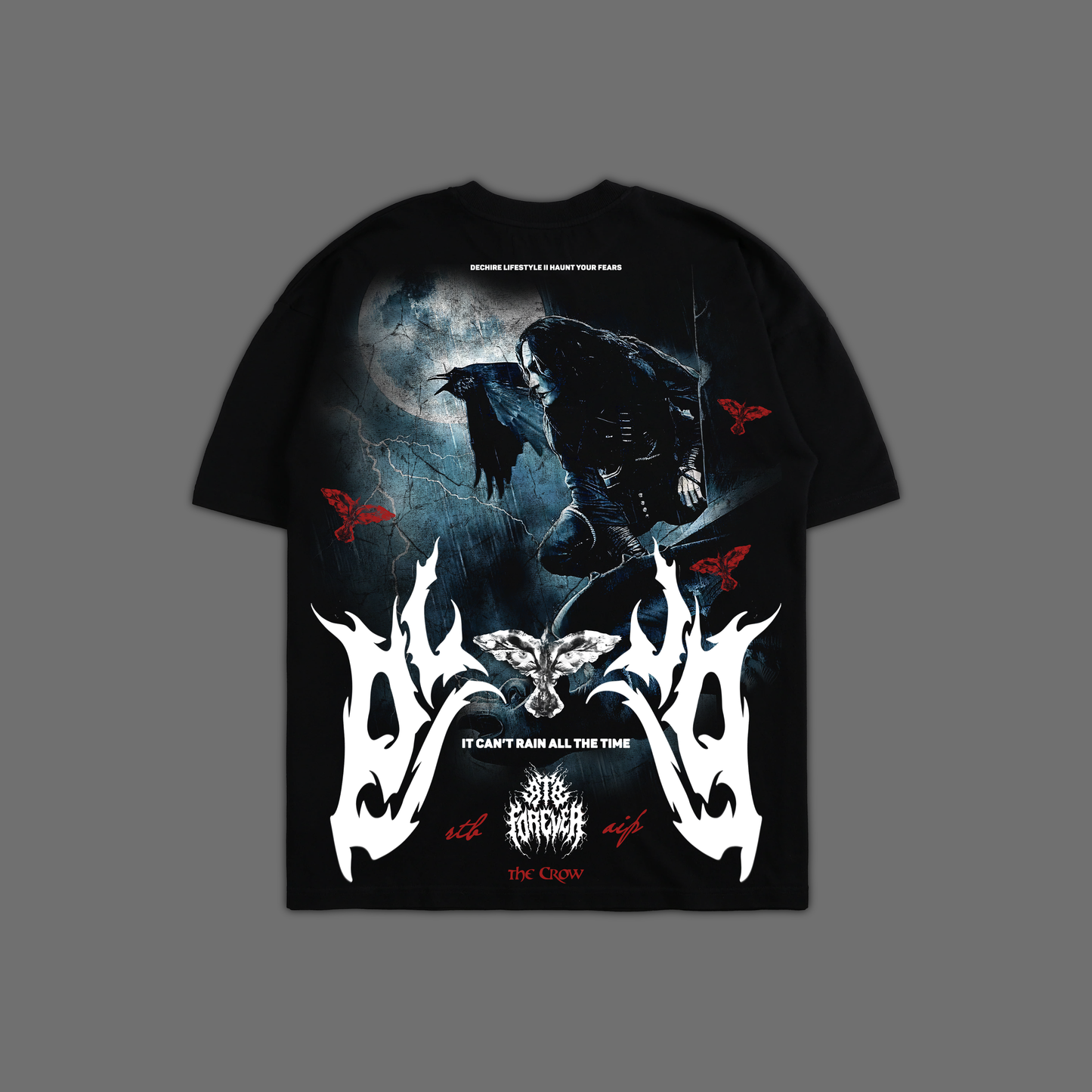 THE CROW: REAL LOVE IS FOREVER '1 OF 200' OVERSIZED TEE IN BLACK