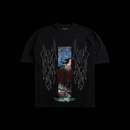 RED THREAD OF FATE 'LIMITED' OS TEE IN BLACK