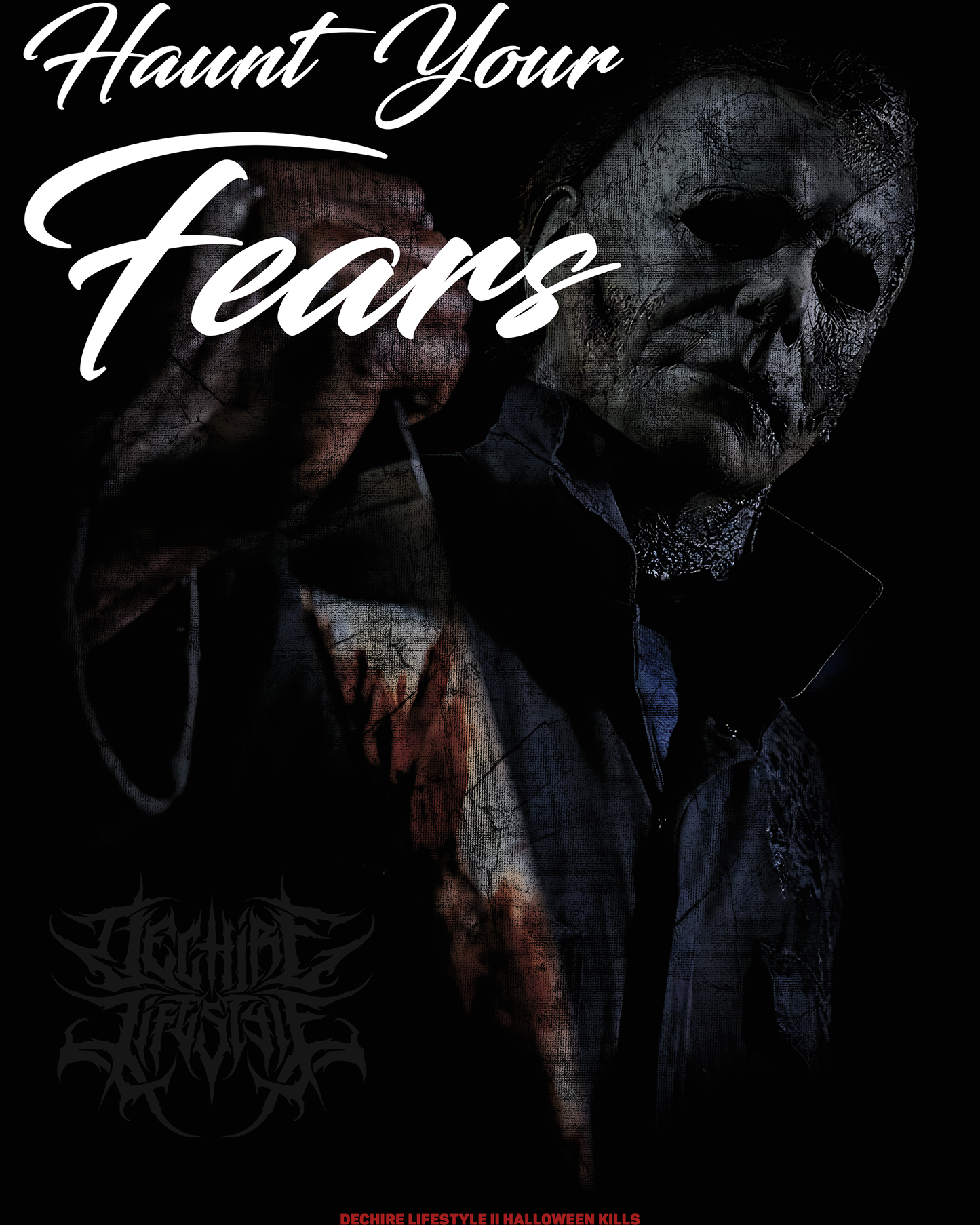 MICHAEL MYERS: HALLOWEEN KILLS '1 OF 200' OVERSIZED TEE IN BLACK