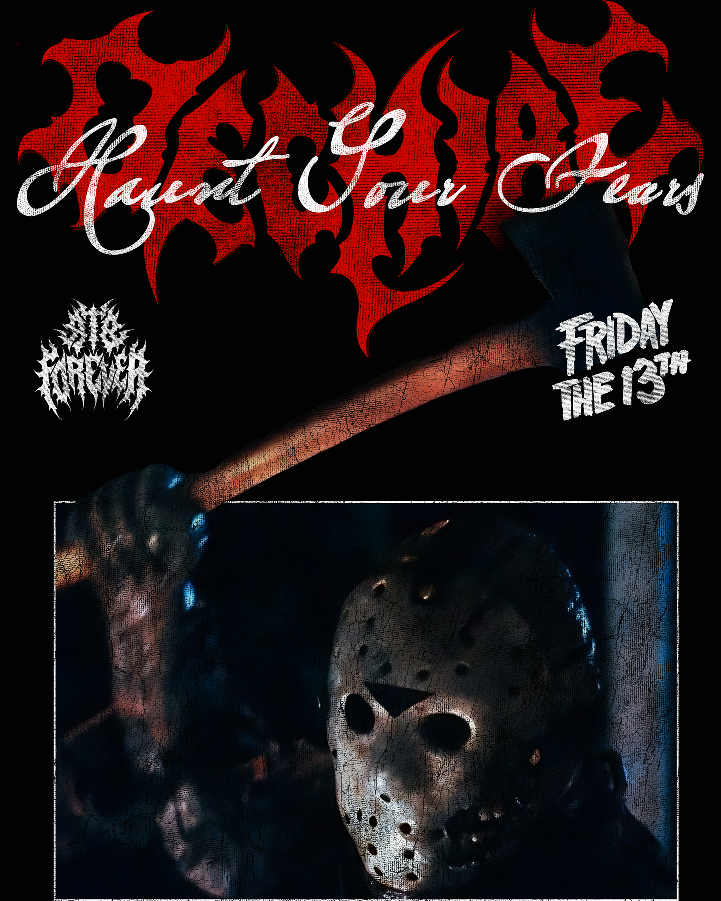 FRIDAY THE 13TH '1 OF 200' OVERSIZED TEE IN BLACK