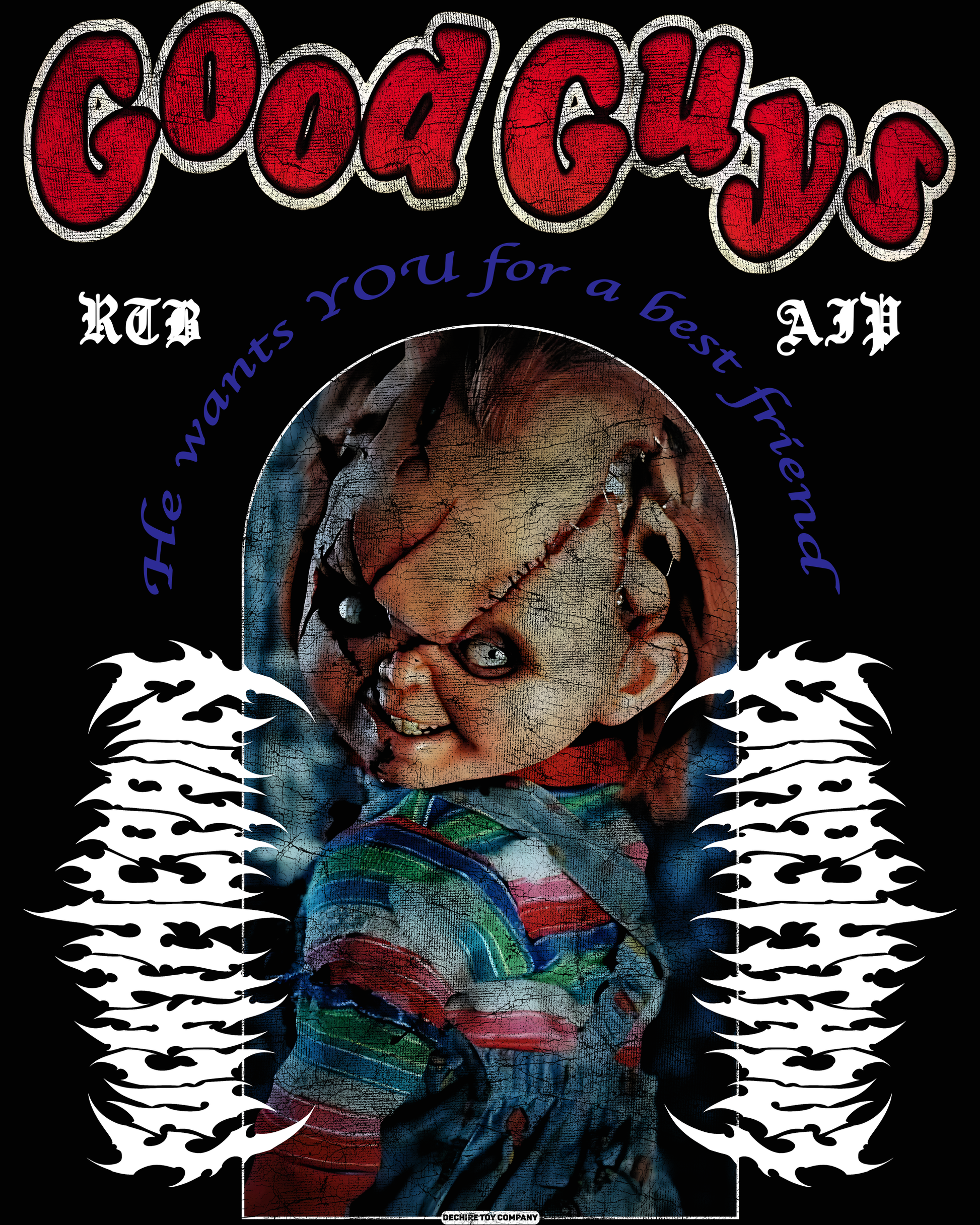 CHILD'S PLAY | CHUCKY '1 OF 200' OVERSIZED TEE IN BLACK
