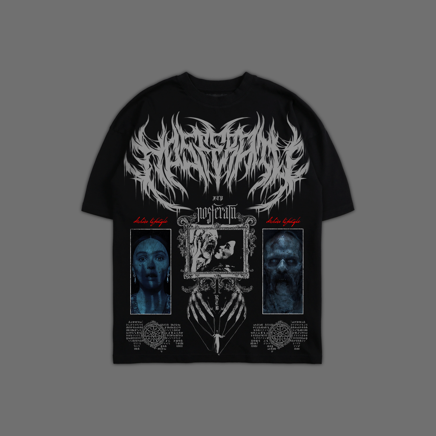 NOSFERATU '128 YEARS OF DRACULA EDITION' OVERSIZED TEE IN BLACK