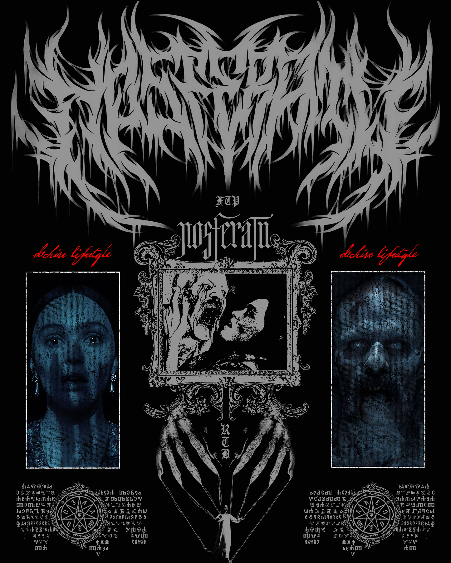 NOSFERATU '128 YEARS OF DRACULA EDITION' OVERSIZED TEE IN BLACK