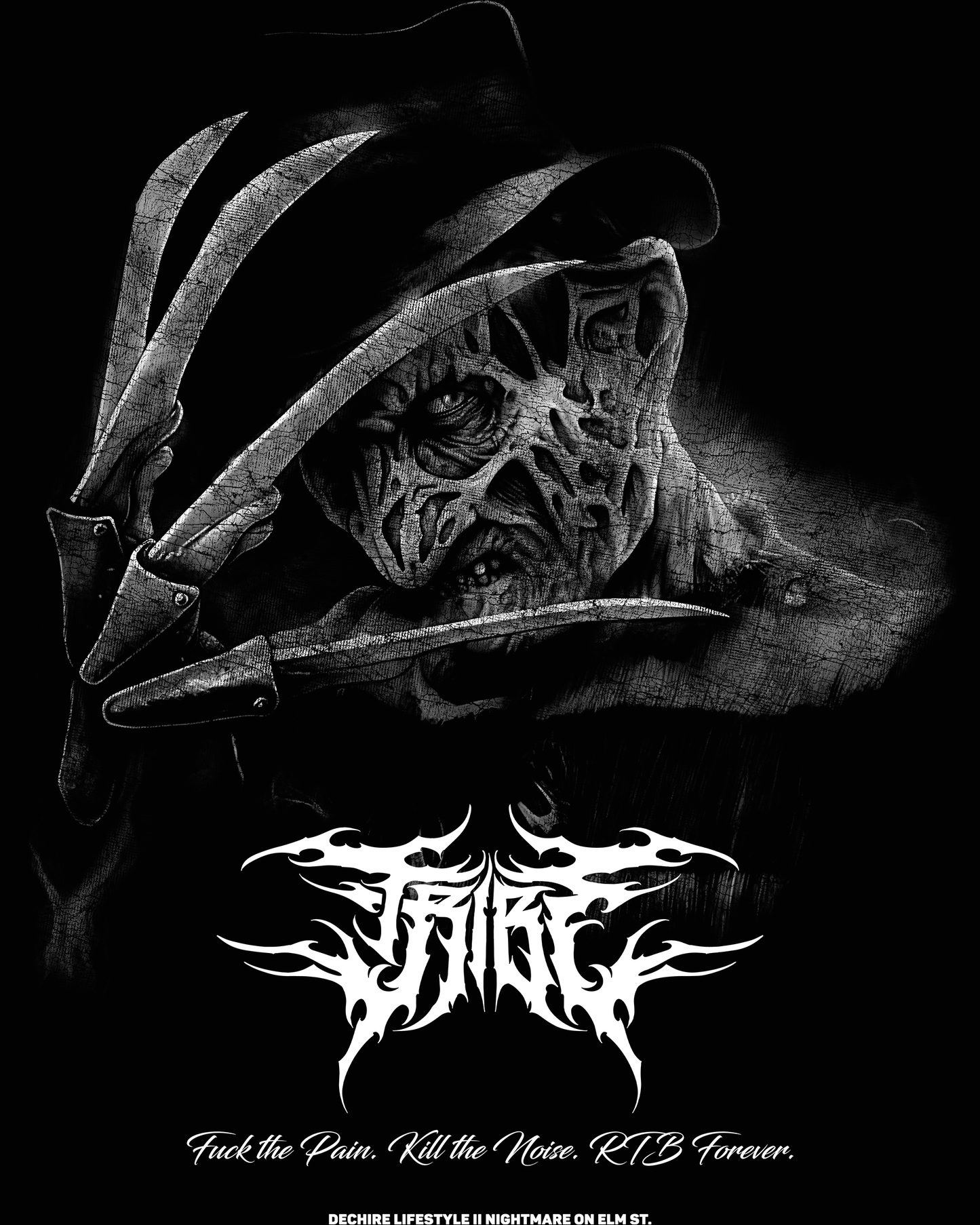 NIGHTMARE ON ELM ST. '1 OF 200' OVERSIZED TEE IN BLACK