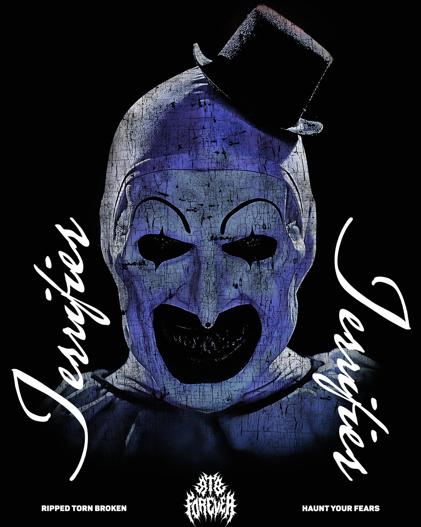 TERRIFIER: ART THE CLOWN '1 OF 200' OVERSIZED TEE IN BLACK