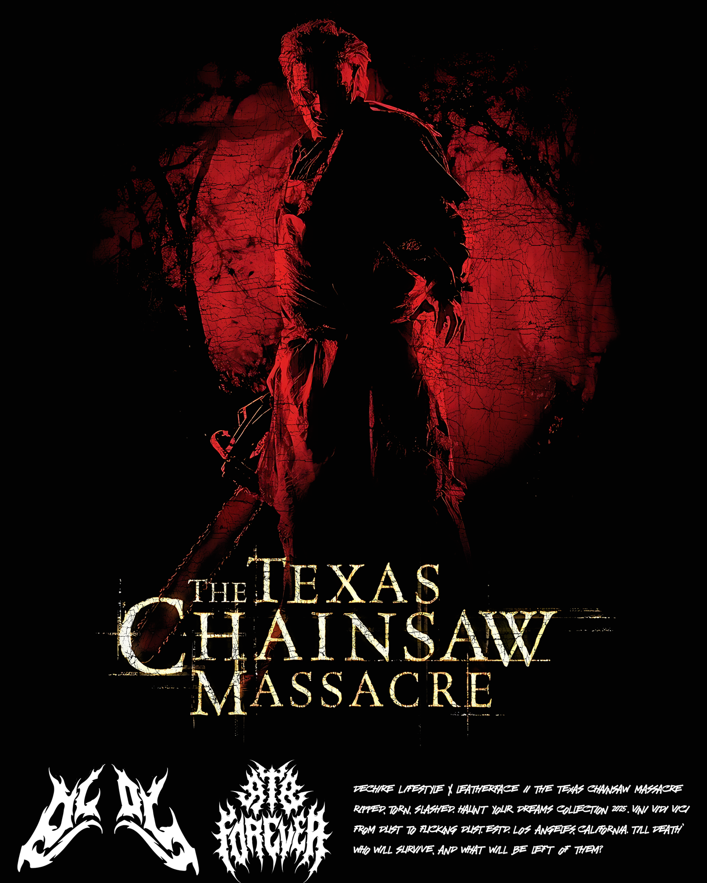 TEXAS CHAINSAW MASSACRE '1 OF 200' OVERSIZED TEE IN BLACK