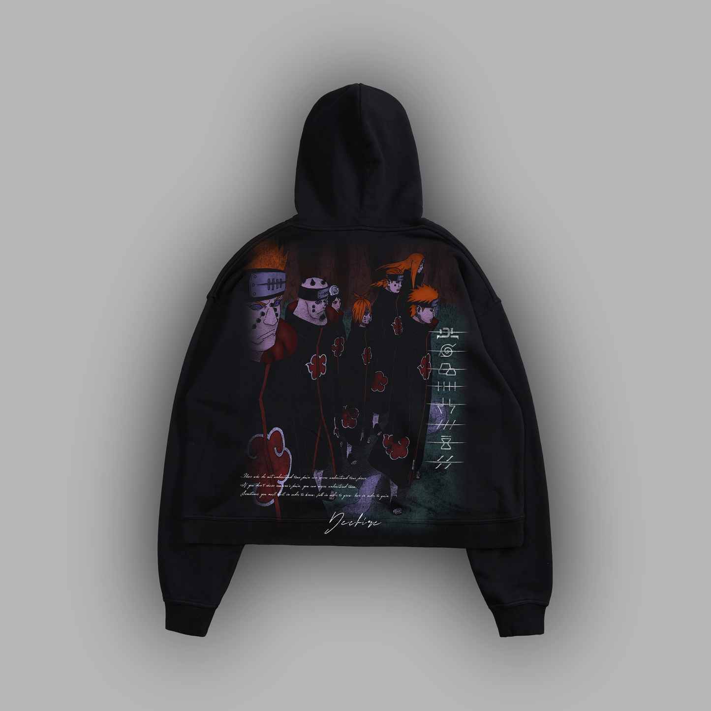 6 PATHS OF PAIN "1 OF 100" BOX CUT HOODIE IN CHARCOAL