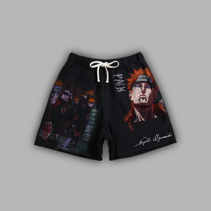 6 PATHS OF PAIN 7" LOUNGE SHORTS IN BLACK