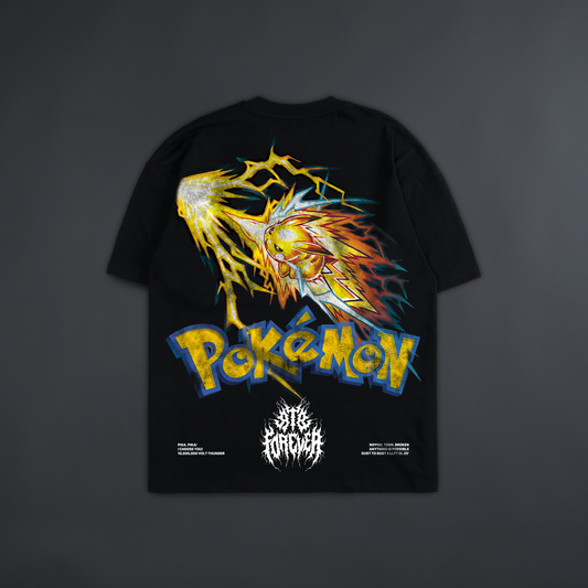 PIKACHU: 10 MILLION VOLTS 'LIMITED' OVERSIZED TEE IN BLACK