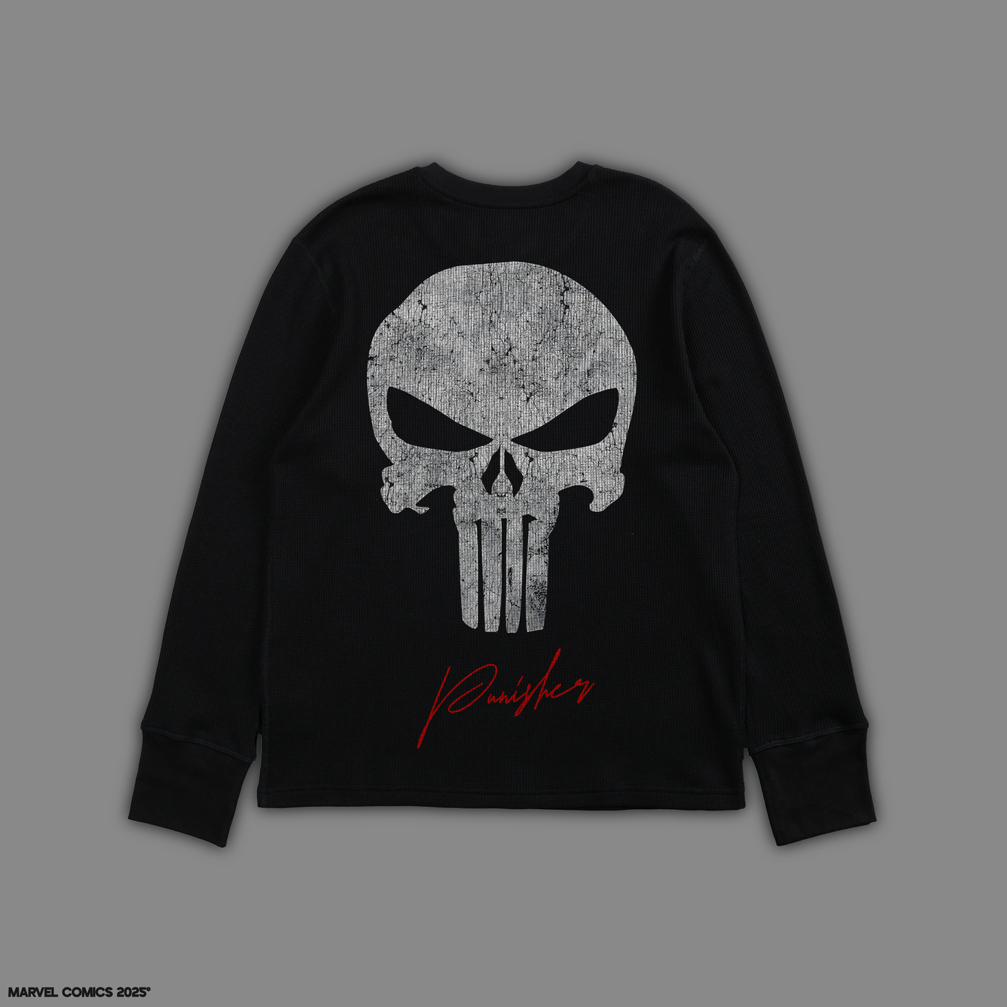 PUNISHER: CIRCLE OF BLOOD  'LIMITED' OVERSIZED L/S TEE IN SHADOW BLACK
