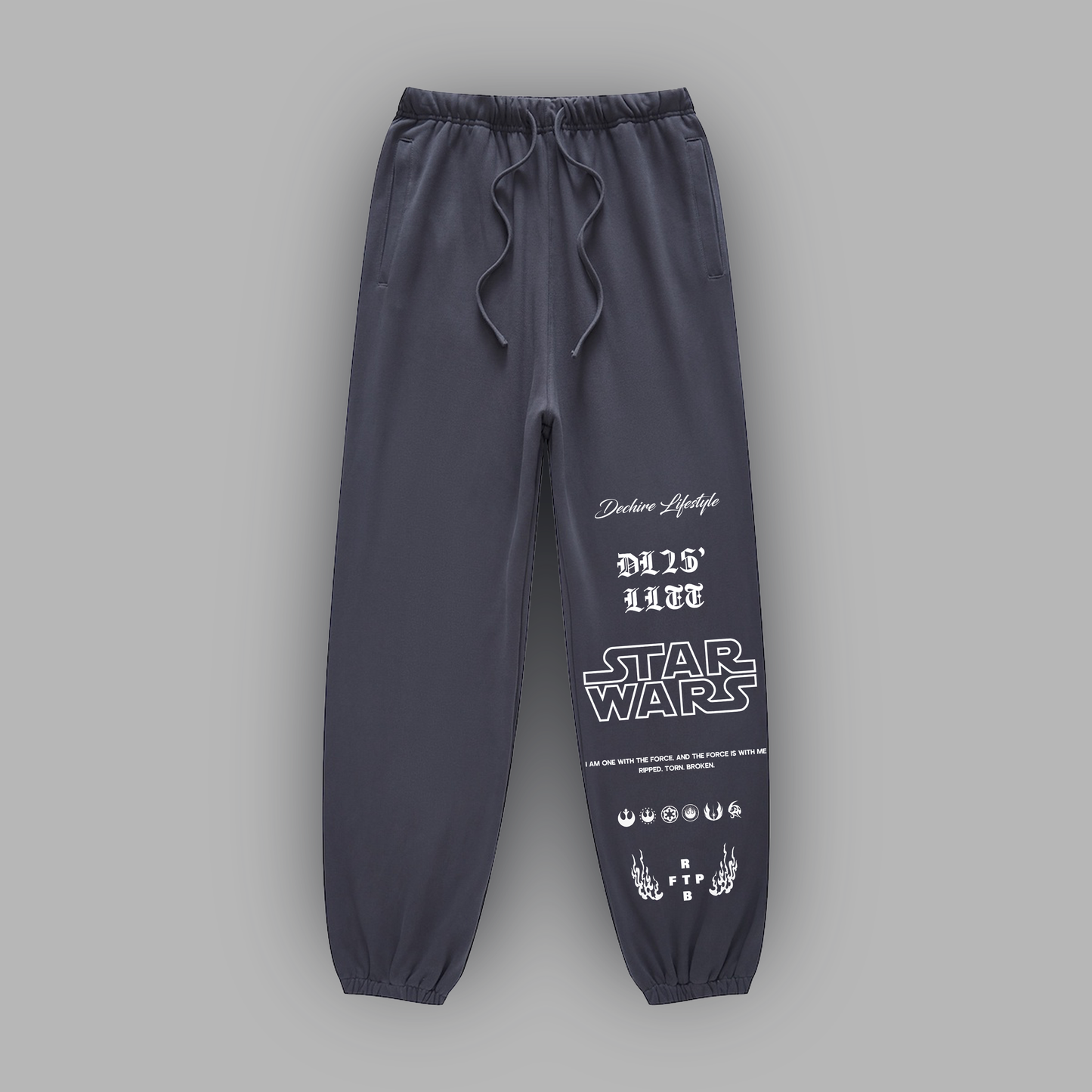 DL x SW HVYWT ESSENTIAL SWEATS IN CHARCOAL PLUM