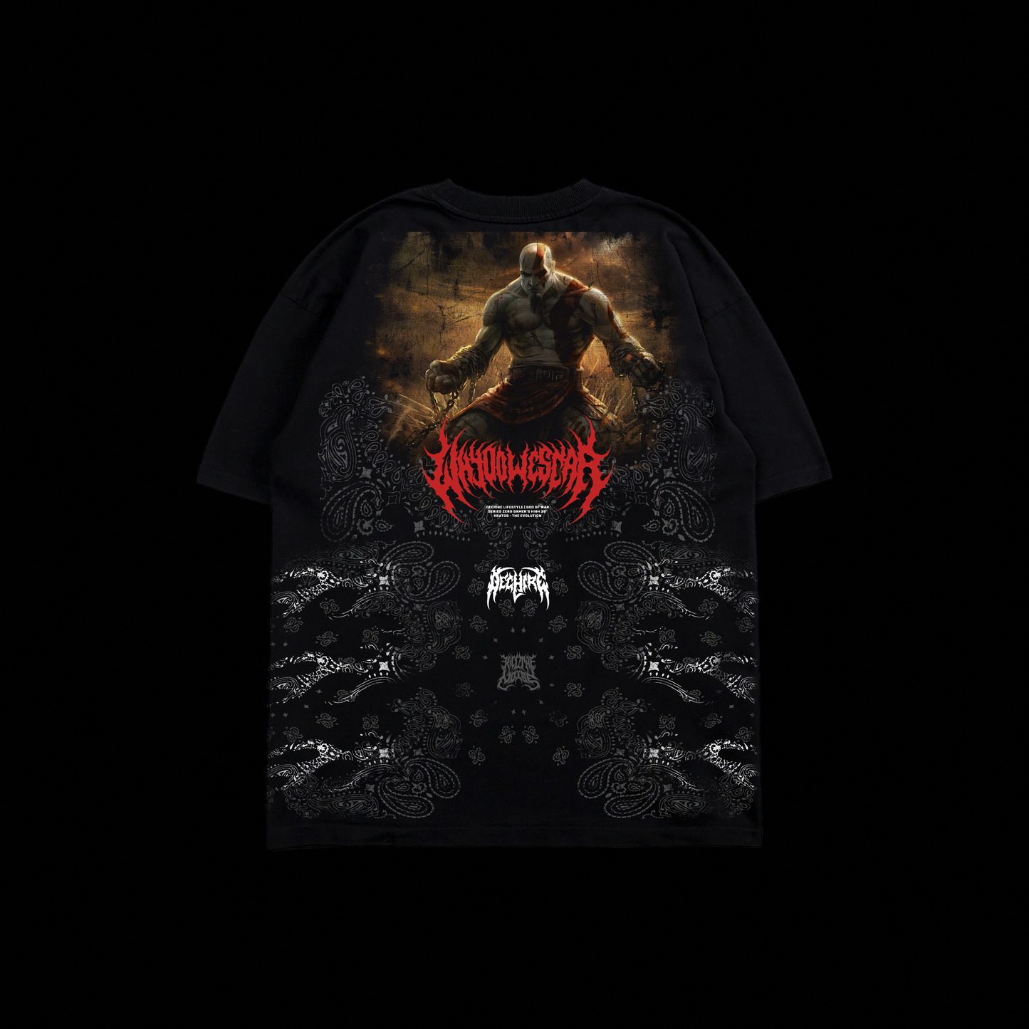 KRATOS | EVOLUTION OF PAIN 'SERIES ZERO' OS TEE IN BLACK
