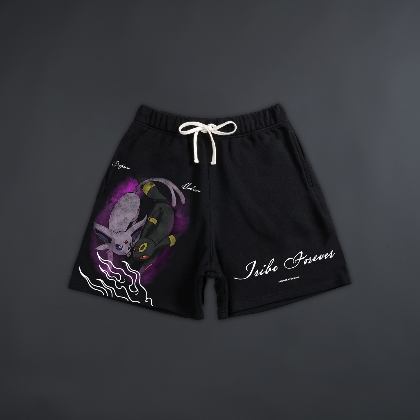 UMBREON & ESPEON 7" LOUNGE SHORTS IN BLACK