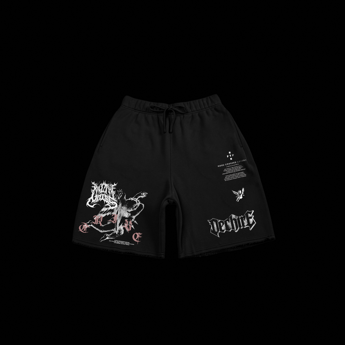 RCL 9' RAW EDGE GRUNGE SHORTS | BLACK