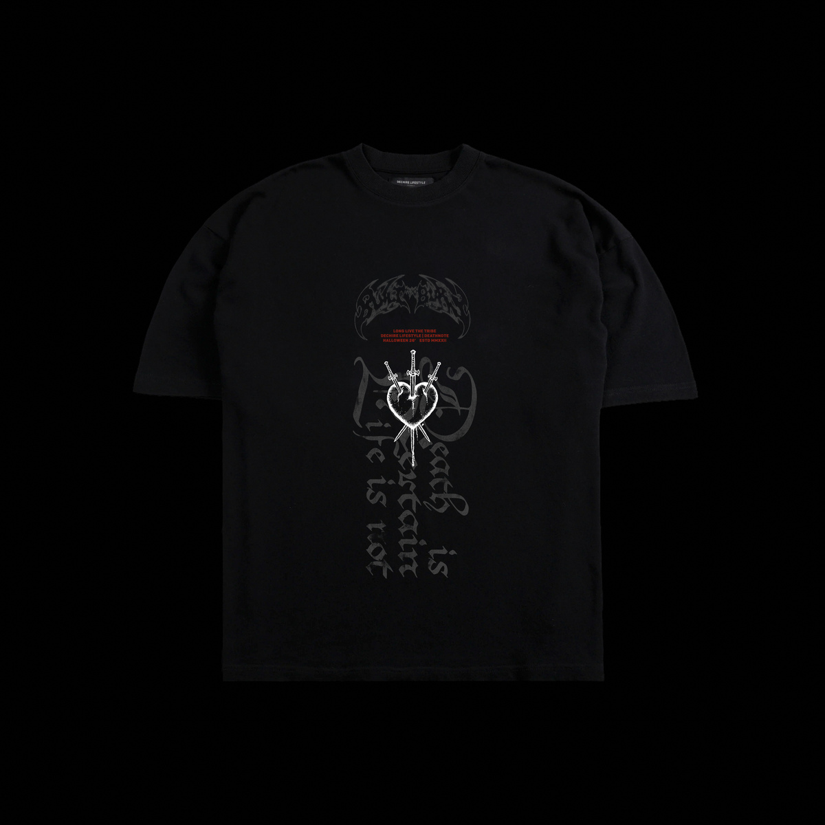 DIVINE JUDGMENT 'LIMITED' OS TEE IN BLACK